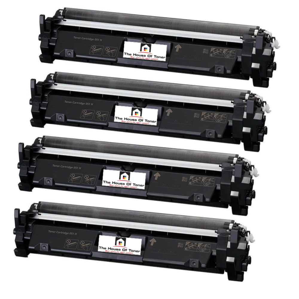 Compatible Toner Cartridge Replacement For Canon 2169C001 (051H) High Black (4K YLD) 4-Pack