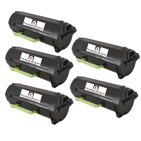 Compatible Toner Cartridge Replacement for Lexmark 24B6186 (Black) 16K YLD (5-Pack)
