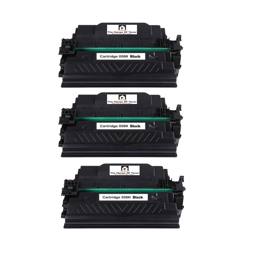 Compatible Toner Cartridge Replacement For Canon 3008C001 (056H) Black (21K YLD) W/No Chip (3-Pack)
