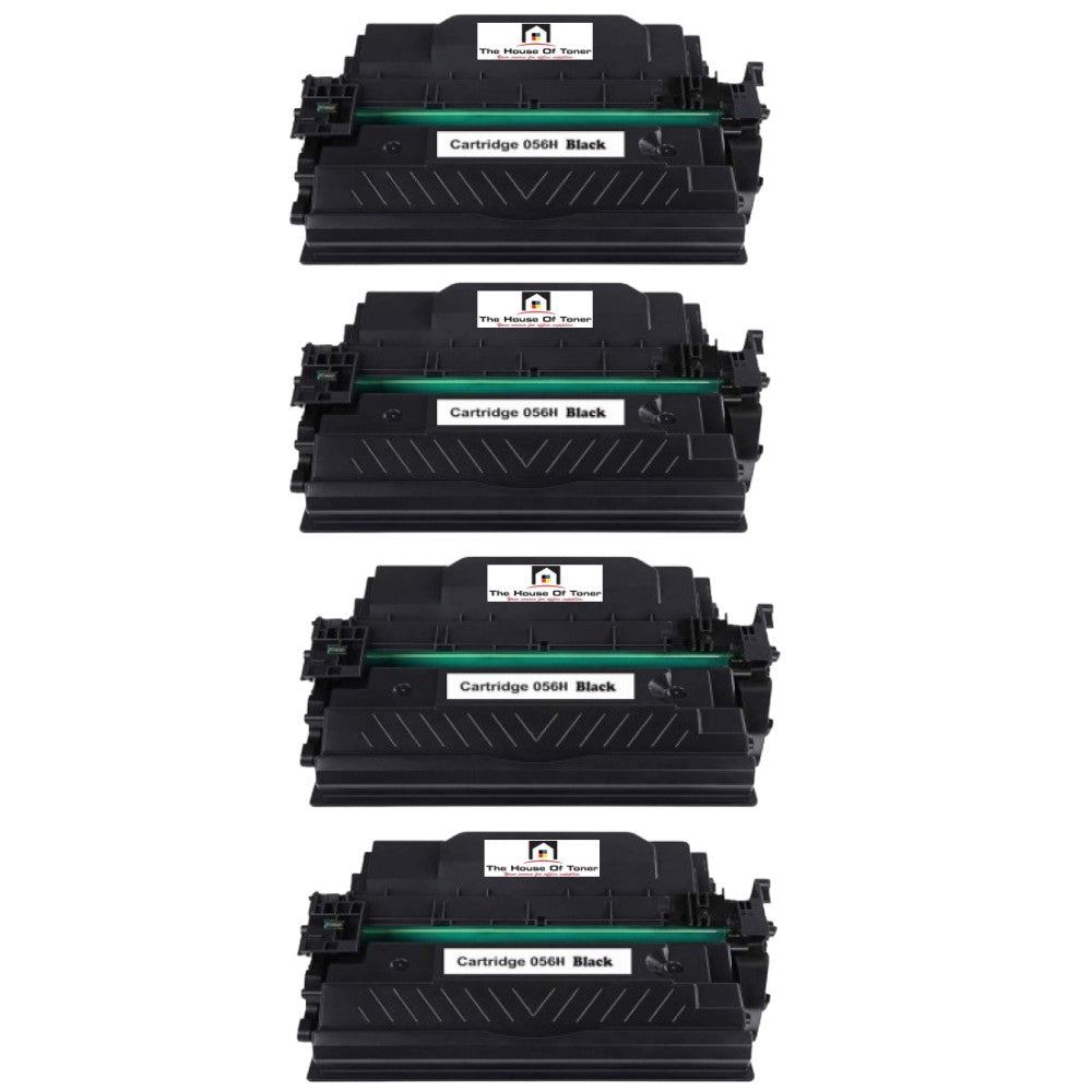Compatible Toner Cartridge Replacement For Canon 3008C001 (056H) Black (21K YLD) W/New Chip (4-Pack)