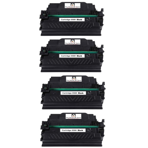 Compatible Toner Cartridge Replacement For Canon 3008C001 (056H) Black (21K YLD) W/No Chip (4-Pack)
