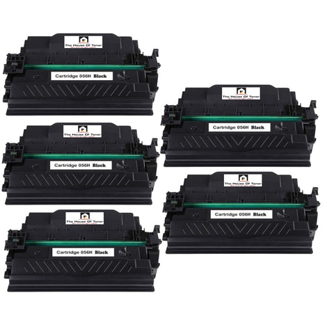 Compatible Toner Cartridge Replacement For Canon 3008C001 (056H) Black (21K YLD) W/No Chip (5-Pack)