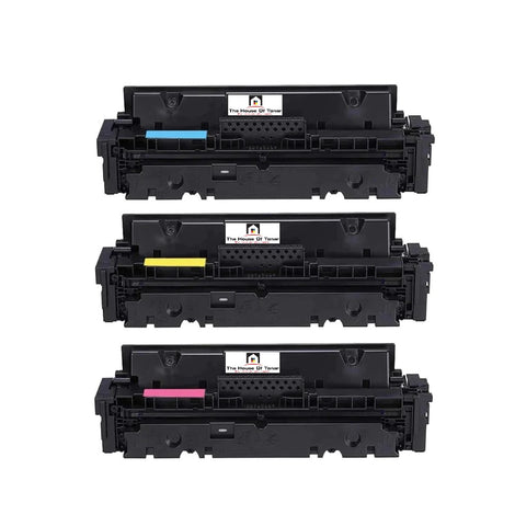 Compatible High Yield Black, Cyan, Yellow, Magenta Toner Cartridge Replacement For Canon 3019C001, 3018C001, 3017C001 (055H) 3-Pack