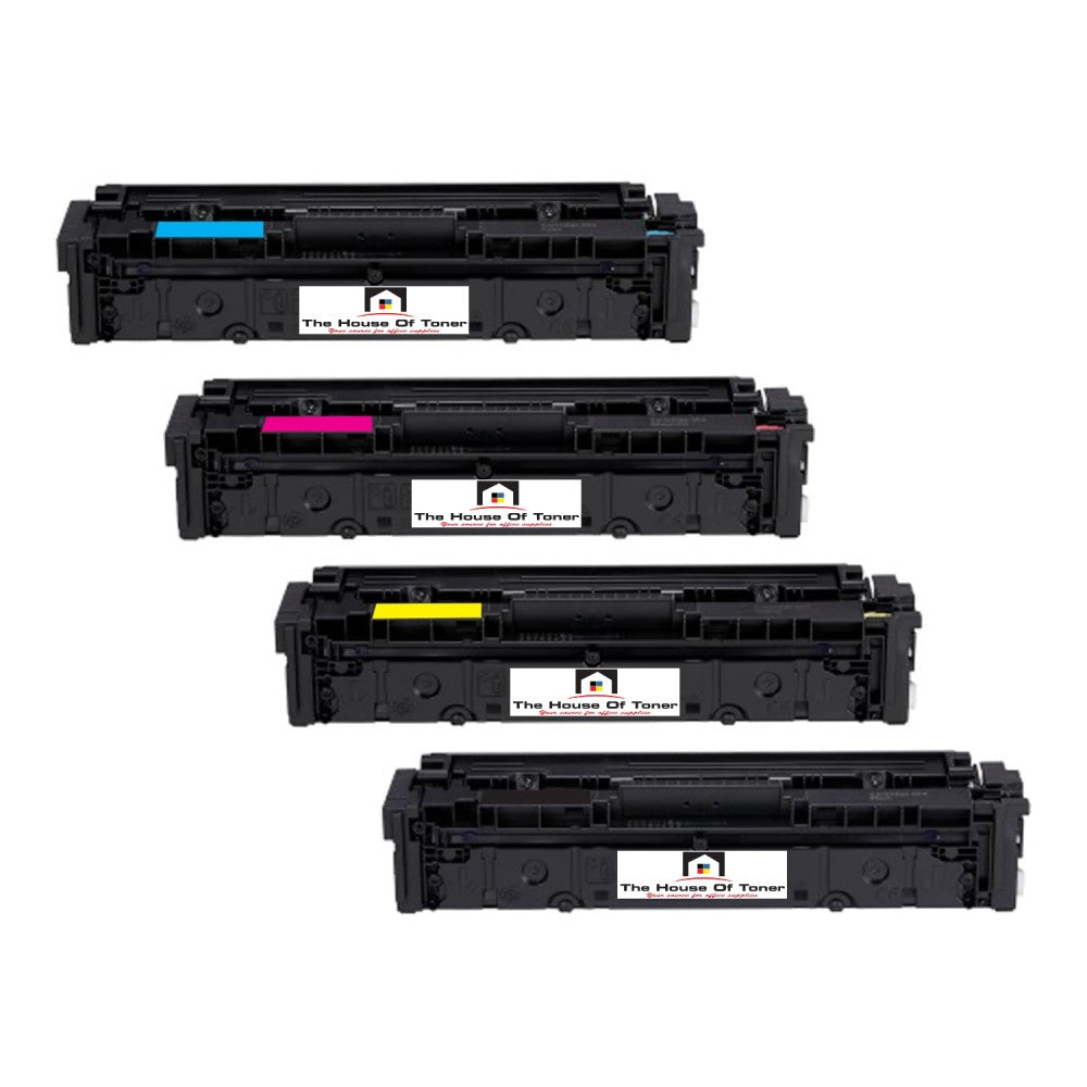 Compatible Toner Cartridge Replacement for CANON 3025C001, 3026C001, 3027C001, 3028C001 (054H) High Yield Black, Cyan, Magenta, Yellow (3.1K YLD) 4-Pack