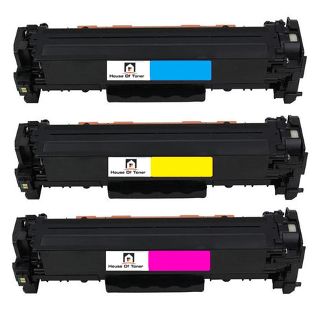 Compatible Toner Cartridge Replacement for HP CC531A, CC533A, CC532A (304A) Cyan, Yellow, Magenta (3-PACK)