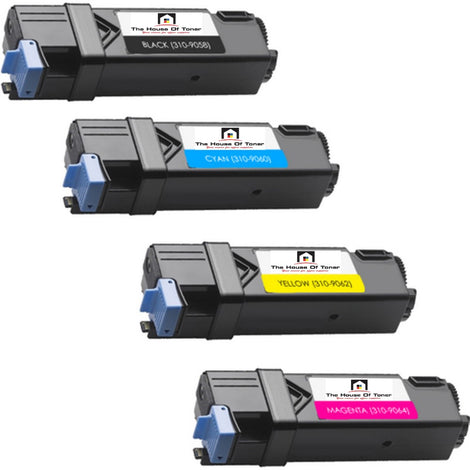 Compatible Toner Cartridge Replacement For DELL 310-9058, 310-9060, 310-9062, 310-9064 (1320C) Black, Cyan, Yellow, Magenta (2K YLD) 4-Pack