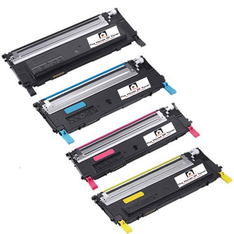 Compatible Toner Cartridge Replacement For DELL 330-3012, 330-3013, 330-3014, 330-3015 (Black, Cyan, Magenta, Yellow) 1.5K YLD- Black, 1K YLD- Color (4-Pack)