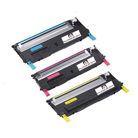 Compatible Toner Cartridge Replacement For DELL 330-3013, 330-3014, 330-3015 (Cyan, Magenta, Yellow) 1K YLD (3-Pack)