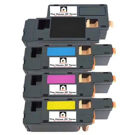 Compatible Toner Cartridge Replacement For DELL 332-0399, 332-0400, 332-0401, 332-0402 (4G9HP, DWGCP, V3W4C, V53F6) Black, Cyan, Magenta, Yellow (1.25K YLD) 4-Pack