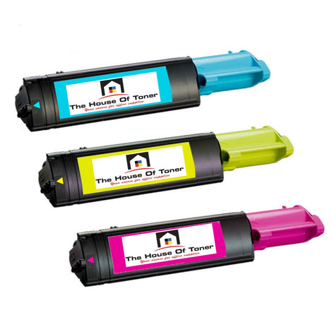 Compatible Toner Cartridge Replacement For DELL 341-3569, 341-3570, 341-3571 (High Yield Cyan, Yellow, Magenta) 2K YLD (3-Pack)