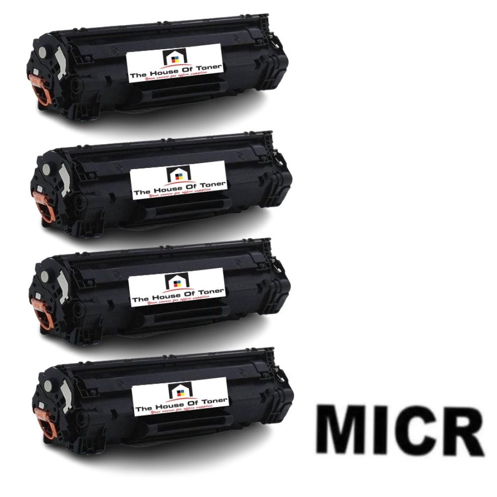 Compatible Toner Cartridge Replacement for Canon 3483B001AA (TYPE 126) Black (2.1K YLD) 4-Pack (W/Micr)