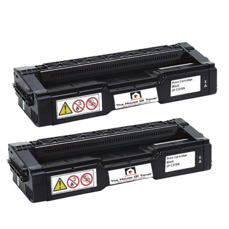 Compatible Toner Cartridge Replacement for RICOH 406344 (TYPE SP C310A) Black (2.5K YLD) 2-Pack