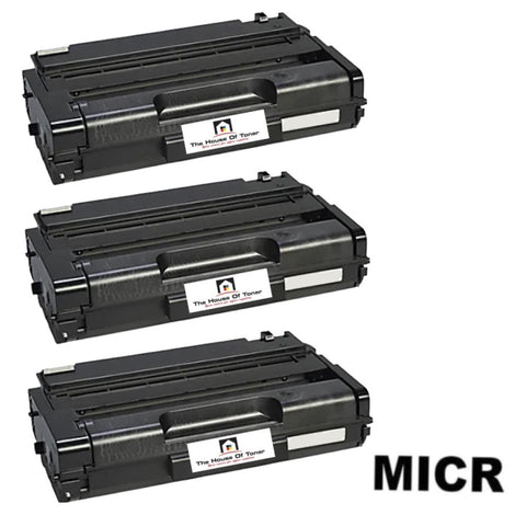 Compatible Toner Cartridge Replacement for Lanier 406989 (Black) 6.4K YLD (W/Micr) 3-Pack
