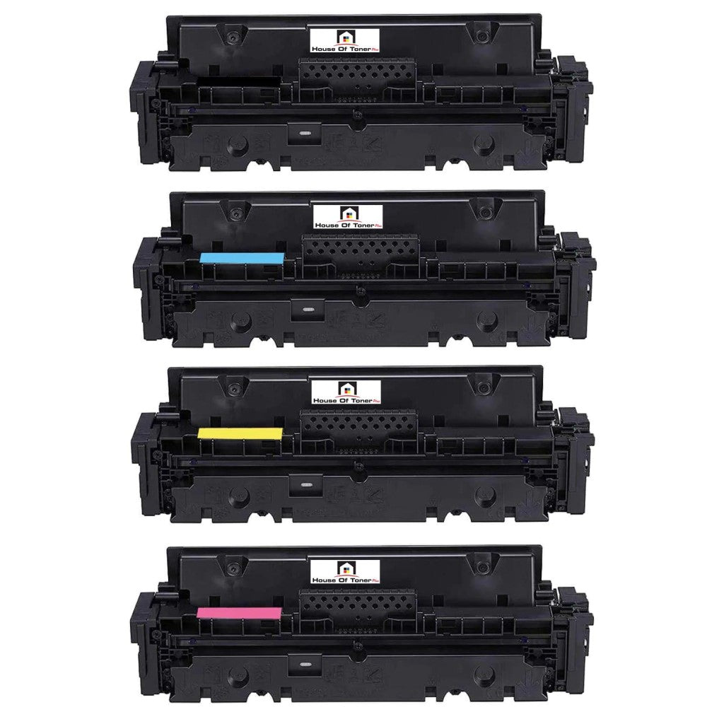 Compatible Black, Cyan, Magenta, Yellow Toner Cartridge Replacement for HP W2020A, W2021A, W2022A, W2023A (OEM CHIP) HP 414A (4-PACK)