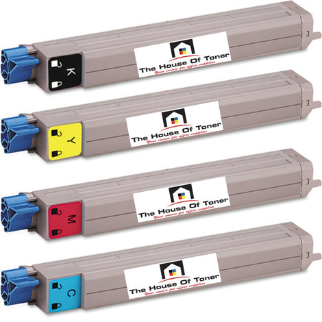 Compatible Toner Cartridge Replacement for OKIDATA 42918901, 42918902, 42918903, 42918904 (Type-C7)  High Yield Black, Cyan, Yellow, Magenta (15K YLD)