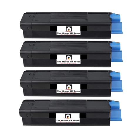 Compatible Toner Cartridge Replacement For OKIDATA 43034804 (TYPE C6) Black (15K YLD) 4-Pack
