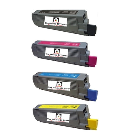 Compatible Toner Cartridge Replacement For OKIDATA 43324418, 43324417, 43324419, 43324420 (TYPE C8) Black, Cyan, Yellow, Magenta (5K YLD) 4-Pack