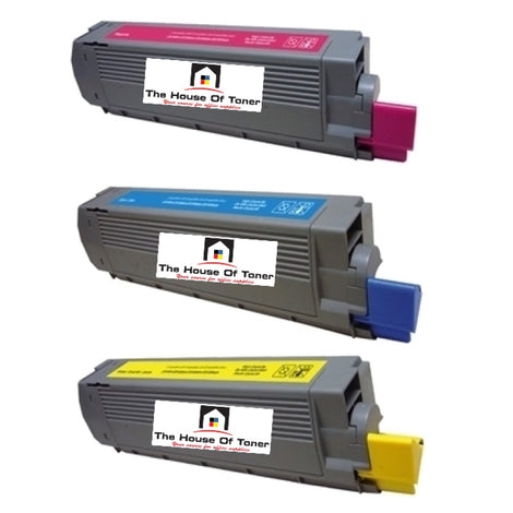 Compatible Toner Cartridge Replacement For OKIDATA 43324418, 43324417, 43324419 (TYPE C8) Cyan, Yellow, Magenta (5K YLD) 3-Pack