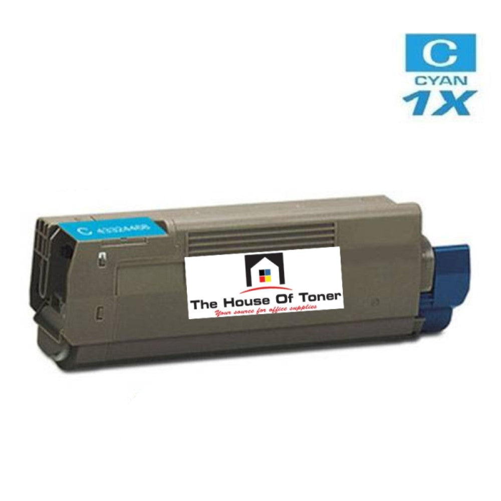 Compatible Toner Cartridge Replacement for OKIDATA 43324468 (TYPE C8) Cyan (5K YLD)