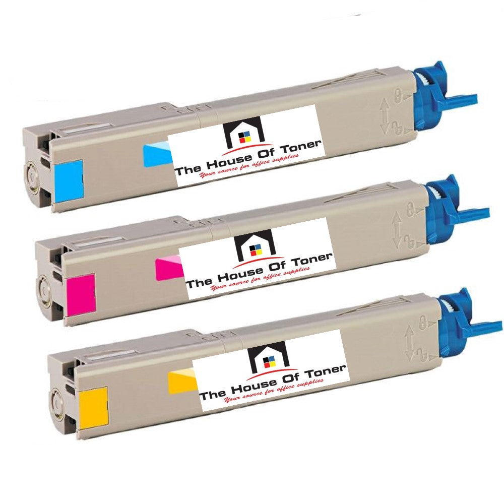 Compatible Toner Cartridge Replacement for Okidata 43459301, 43459302, 43459303 (Cyan, Magenta, Yellow) 2.5K YLD