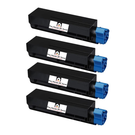 Compatible Toner Cartridge Replacement For OKIDATA 43502001 (Type-9) Black (7K YLD) 4-Pack