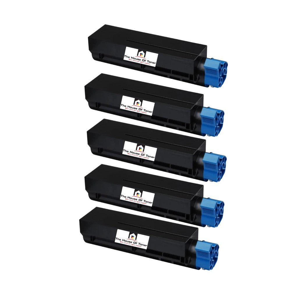 Compatible Toner Cartridge Replacement For OKIDATA 43502001 (Type-9) Black (7K YLD) 5-Pack