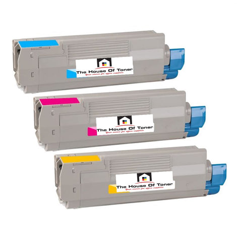 Compatible Toner Cartridge Replacement for OKIDATA 44315303, 44315302, 44315301 ( Cyan, Magenta, Yellow) 8K YLD (3-Pack)