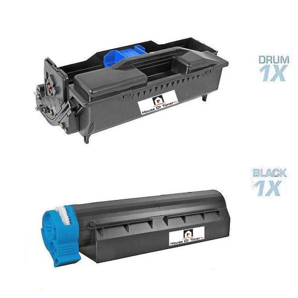 Compatible Toner Cartridge Replacement for OKIDATA 1) 44574901, 1) 4474301 (COMPATIBLE) 2 PACK