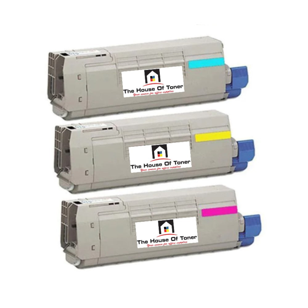 Compatible Toner Cartridge Replacement For OKIDATA 44844511, 44844510, 44844509 (Cyan, Yellow, Magenta) 10K YLD