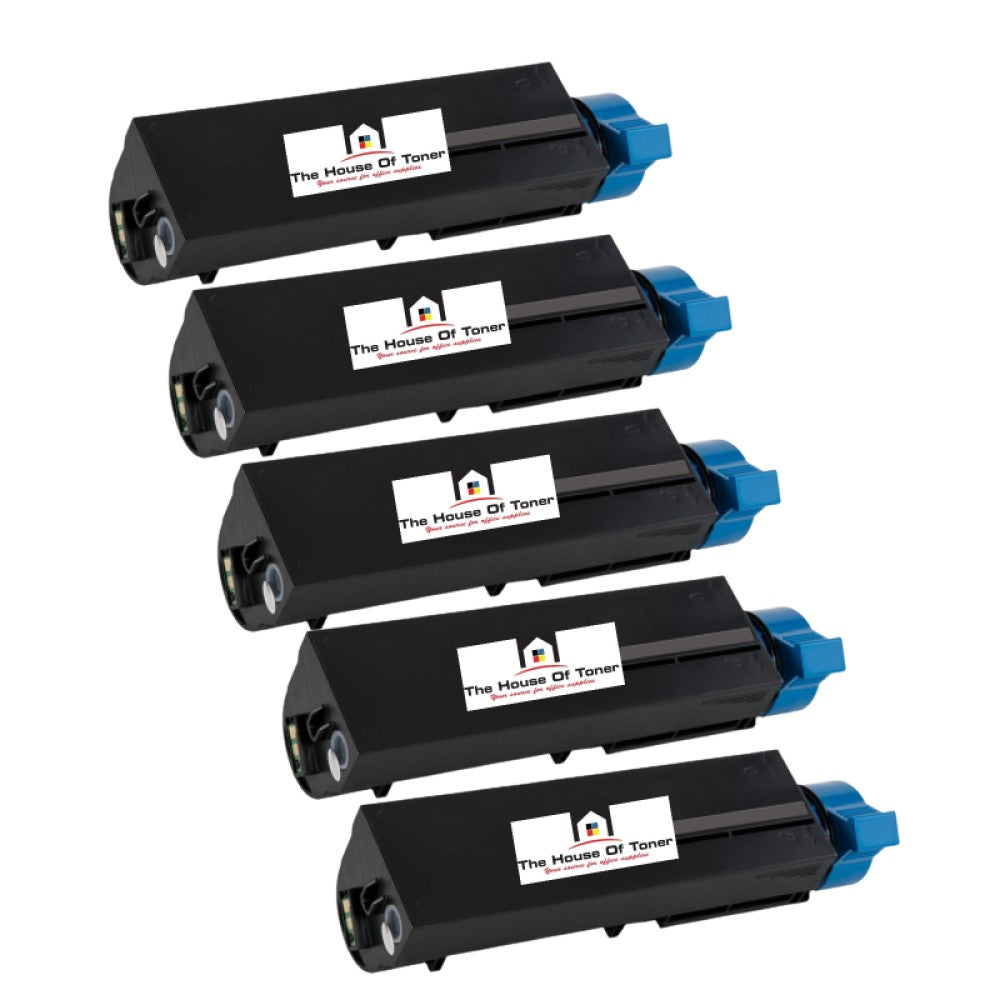 Compatible Toner Cartridge Replacement For OKIDATA 45807110 (Extra High Yield Black) 12K YLD (5-Pack)