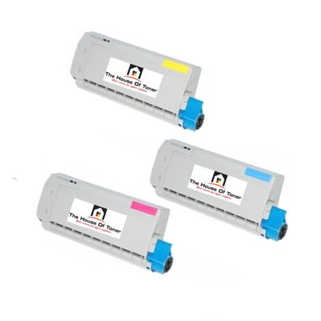 Compatible Toner Cartridge Replacement For OKIDATA 46507601, 4650702, 4650703 (Cyan, Magenta, Yellow)11.5K YLD (3-Pack)