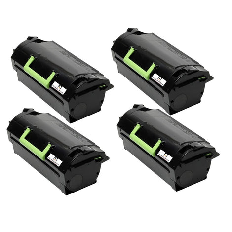 Compatible Toner Cartridge Replacement for Lexmark 52D0HA0 (52D1H00/520HA) High Yield Black (25K YLD) 4-Pack