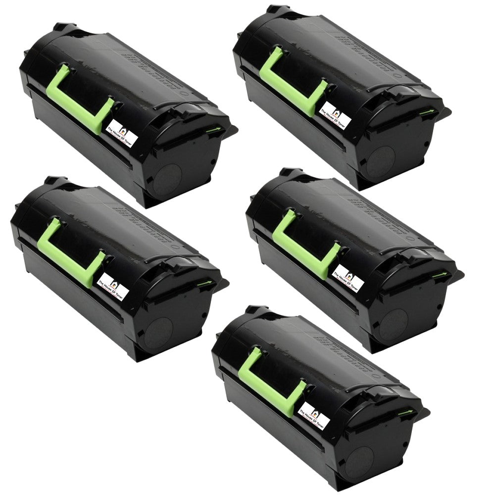 Compatible Toner Cartridge Replacement for Lexmark 52D0HA0 (52D1H00/520HA) High Yield Black (25K YLD) 5-Pack
