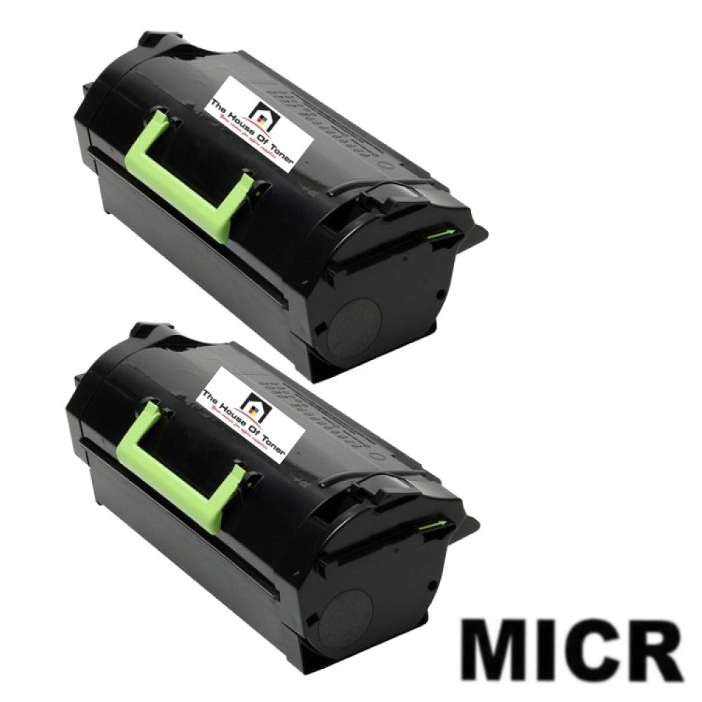 Compatible Toner Cartridge Replacement for Lexmark 52D1000 (521H) High Yield Black (25K YLD) W/MICR (2-Pack)