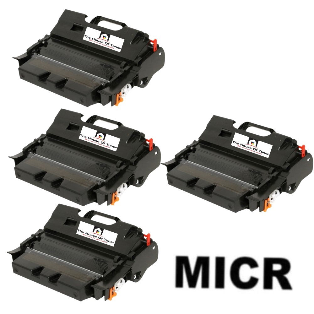 Compatible Toner Cartridge Replacement for LEXMARK 64035HA (High Yield) Black (21K YLD) W/Micr (4-Pack)