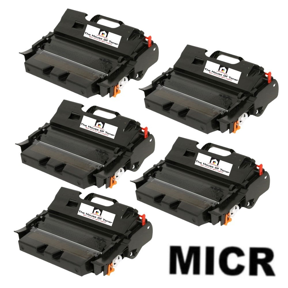Compatible Toner Cartridge Replacement for LEXMARK 64035HA (High Yield) Black (21K YLD) W/Micr (5-Pack)