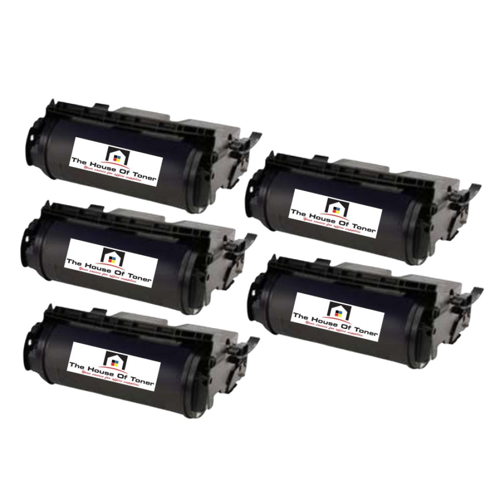 Compatible Toner Cartridge Replacement for LEXMARK 64435XA (High Yield) Black (32K YLD) 5-Pack