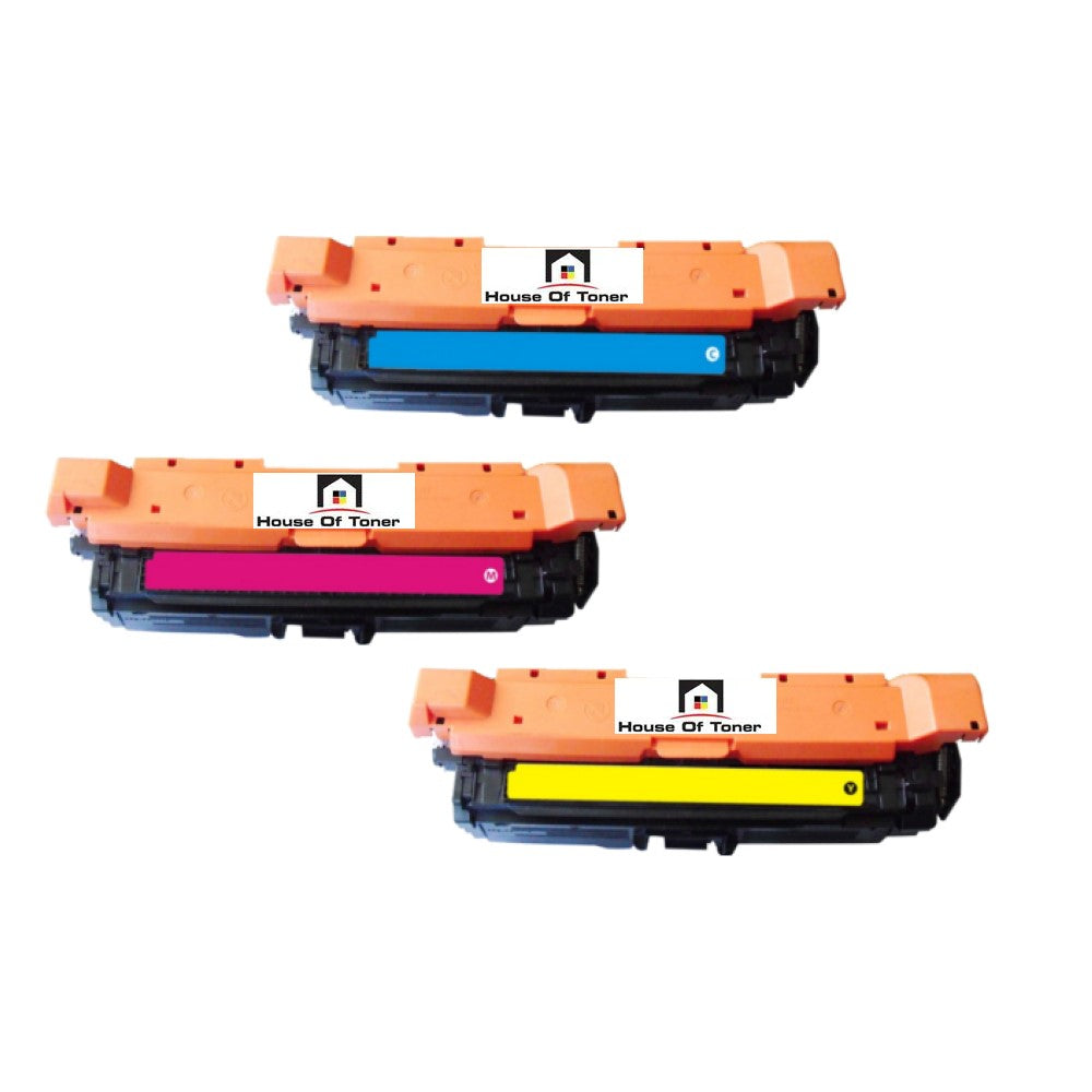 Compatible Toner Cartridge Replacement for HP CE261A, CE262A, CE263A (648A) Cyan, Yellow, Magenta  (11K Color YLD) 3-Pack