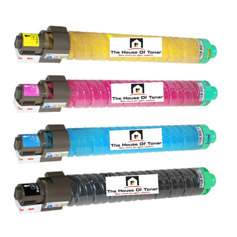 Compatible Toner Cartridge Replacement For Gestetner 820000, 820008, 820016, 820024 (High Yield Black, Cyan, Yellow, Magenta) 20K YLD-Black, 15K YLD-Color (4-Pack)