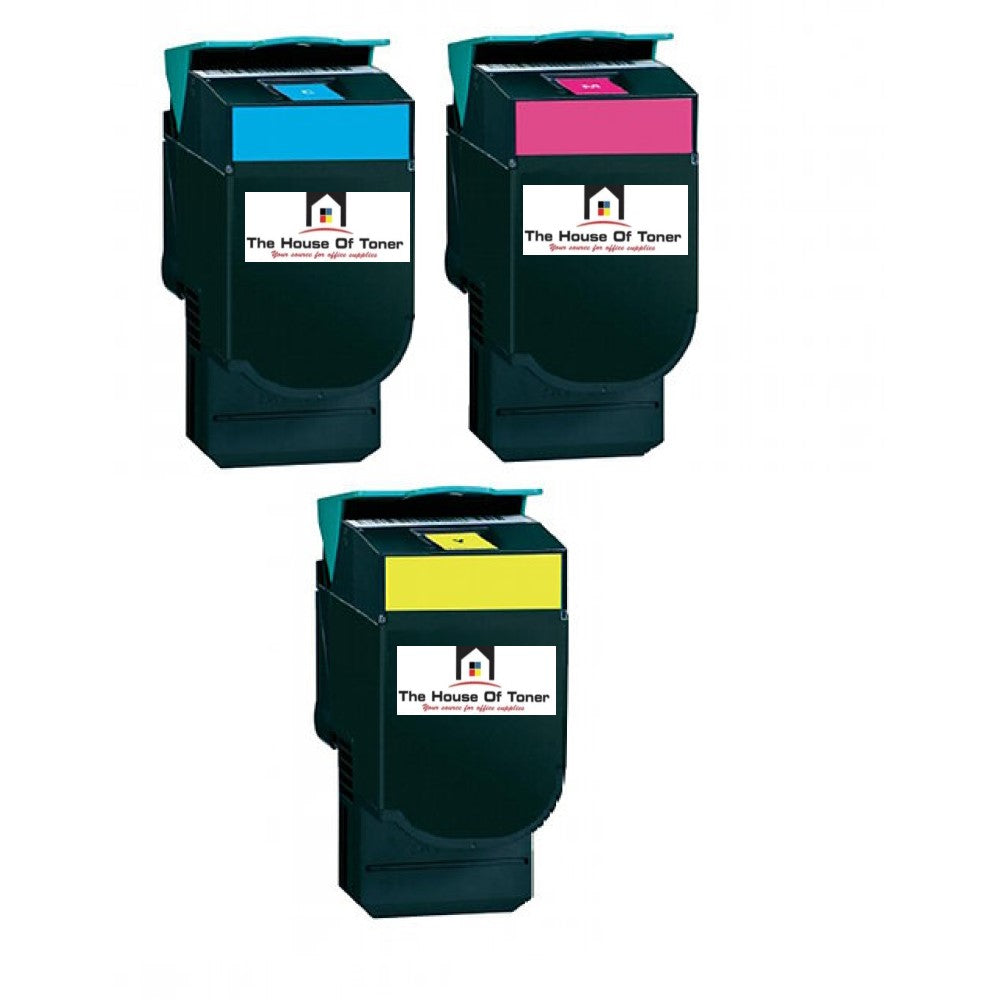 Compatible Toner Cartridge Replacement for Lexmark C546U2CG, C546U2YG, C546U2MG (Cyan, Magenta, Yellow Extra High Yield) 8K YLD (3-Pack)