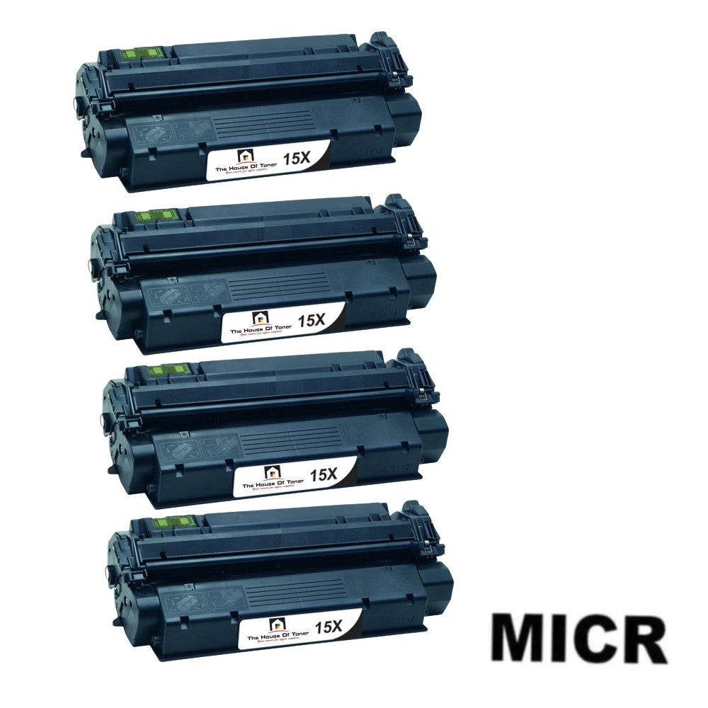 Compatible Toner Cartridge Replacement For HP C7115X (15X) High Yield Black (3.5K YLD) 4-Pack (W/Micr)