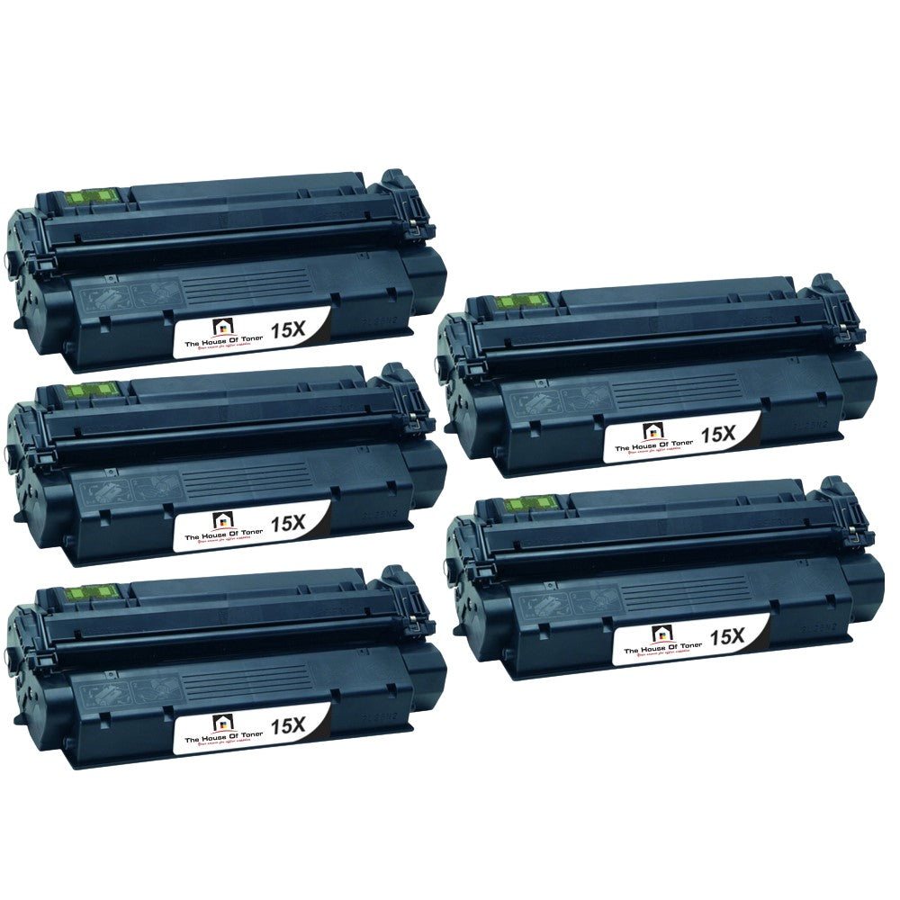 Compatible Toner Cartridge Replacement For HP C7115X (15X) High Yield Black (3.5K YLD) 5-Pack
