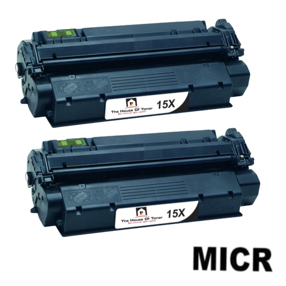 Compatible Toner Cartridge Replacement For HP C7115X (15X) High Yield Black (3.5K YLD) 2-Pack (W/Micr)