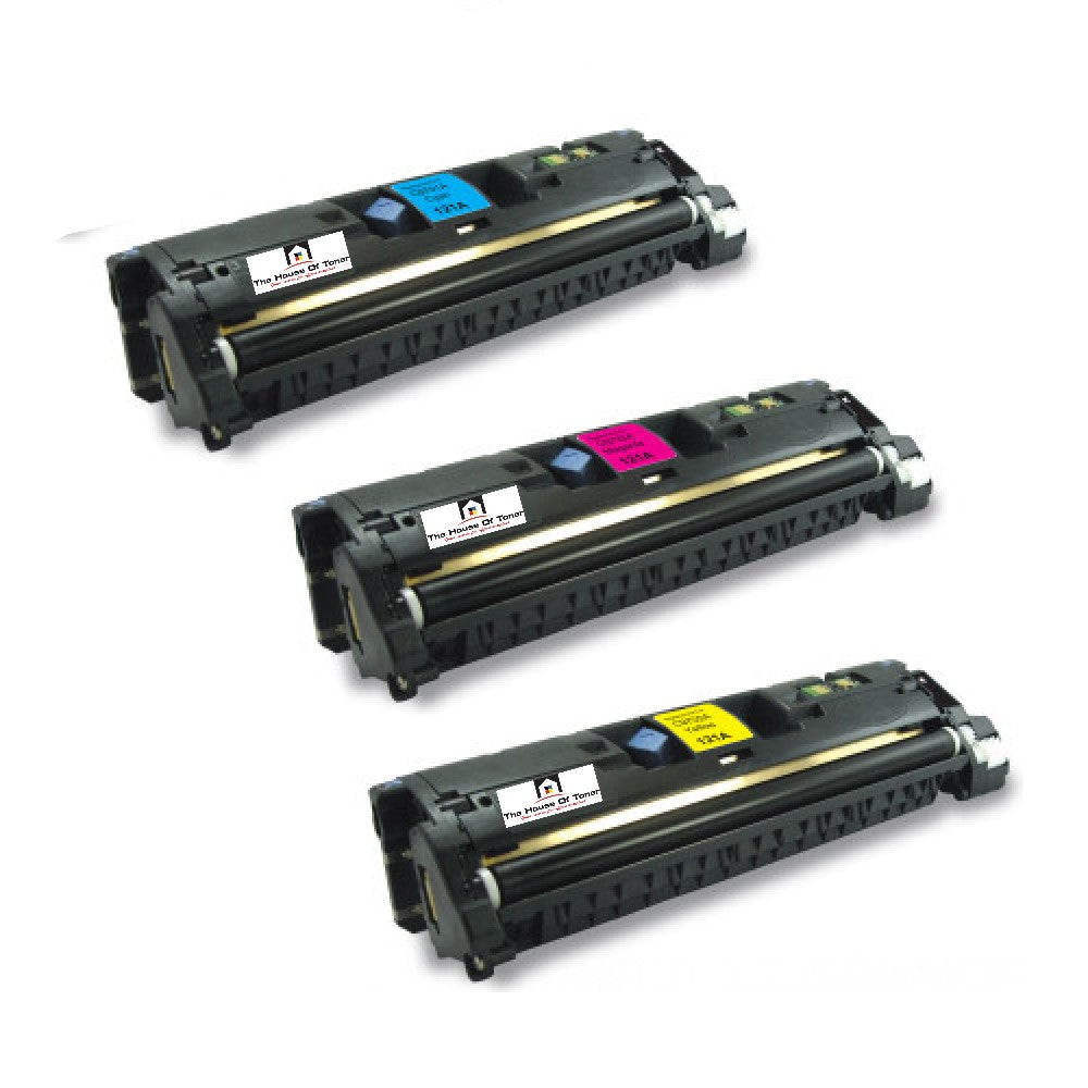 Compatible Toner Cartridge Replacement For HP C9701A, C9702A, C9703A (121A) Cyan, Yellow, Magenta (4K YLD) 3-Pack