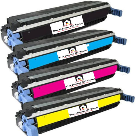 Compatible Toner Cartridge Replacement For HP C9730A, C9732, C9731A, C9733A (645A) Black, Cyan, Yellow, Magenta (12K YLD) 4-Pack