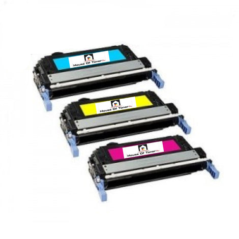 Compatible Toner Cartridge Replacement For HP 1) CB401A, 1) CB403A, 1) CB402A (BK/C/Y/M, 3-PACK)