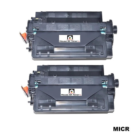 Compatible Toner Cartridge Replacement for HP CE255A (55A) Black (6K YLD) 2-Pack (W/MICR)