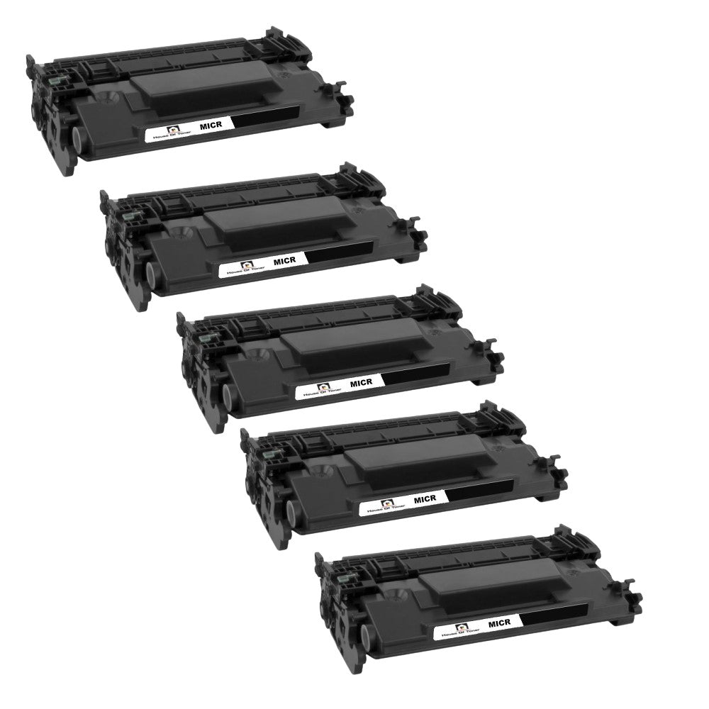 Compatible Toner Cartridge Replacement for HP CF226A (26A) Black (3.1K YLD) W/MICR (5-Pack)