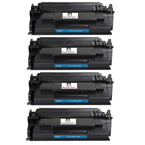 Compatible Toner Cartridge Replacement for HP CF258X (58X) High Yield Black (10K) 4-Pack