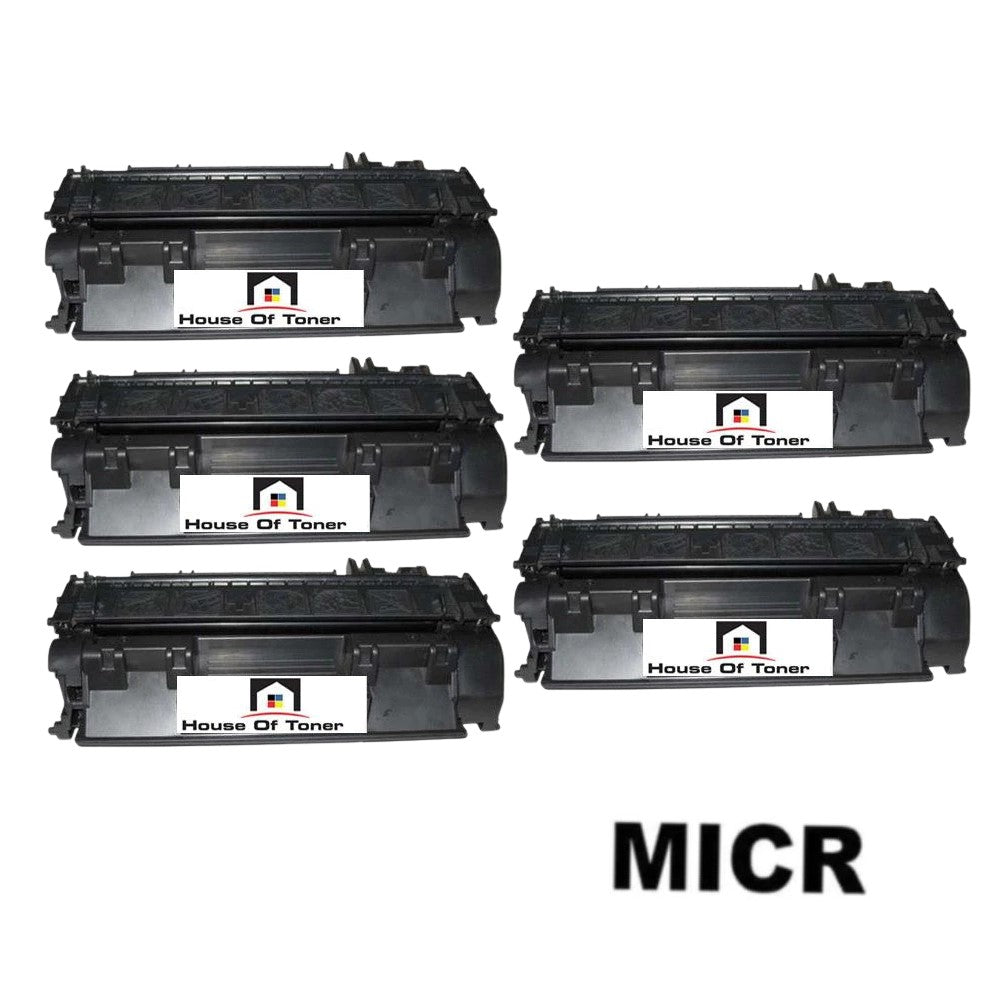 Compatible Toner Cartridge Replacement for HP CF280A (80A) Black (2.5K YLD) W/Micr (5-Pack)